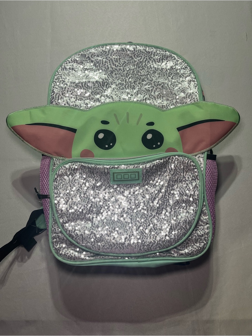 Star Wars Grogu Mandalorian Kids' Sequin Character Backpack - Mint Green